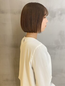 パカ(paka) 切りっぱなしボブ×ベージュブラウン