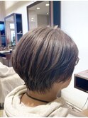 白髪ぼかしハイライト 40代50代60代 仙台 利府 ミセスショート