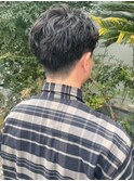 ナチュラルパーマ　刈り上げショート　マッシュ　20代30代