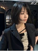 タッセルボブ顔まわりレイヤーボブレイヤー