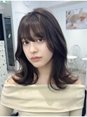 e76韓国ミディアムレイヤーミルクティーグレージュブリーチなし