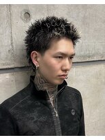 オーシャントーキョー ホワイト 原宿(OCEAN TOKYO WHITE)&nbsp;スパイキーショート刈り上げフェードツーブロック七三パーマ