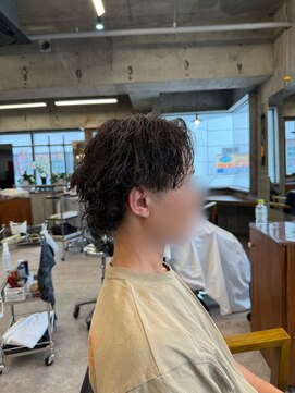 タメ(tame-) サーフカール/フェザーパーマ/ブルーブラック【都賀/メンズ】