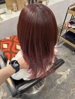 チャプター 問屋町(chapter)&nbsp;ケアブリーチピンクラベンダーブラウンカラー顔まわりレイヤー