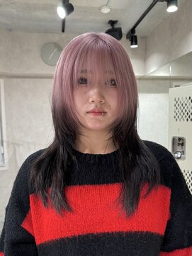 ハイプ(HYPE) ブリーチ&ダブルカラー/ハッシュカットレイヤー/ルーツカラー