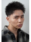 黒髪スパイキービジネスショート