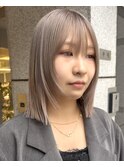 【超暗染残留履歴から】透明感ミルクティーグレージュ