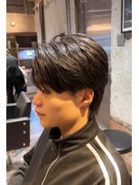 メンズココ メンズパーマ 韓国ヘア 日本橋店(MENS COCO) お客様スタイルコンマバングセンターパート
