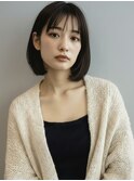 20代30代40代◎前下がりボブ/ストレート/暗髪グレージュ高崎