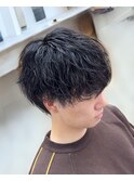 クルクルしない縦落ちツイスパ