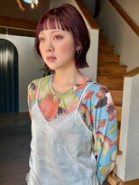 サロンエフ(salon f)&nbsp;【ストロベリーレッド×ボブ】