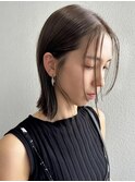 結べる長さのボブシースルーバング大人ショートヘアA87