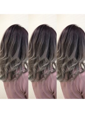 デザイン フォー ヘアー グランツ プロデュース バイ ヒス(Design for hair GRAnt'z) パープルシルバーグラデーション