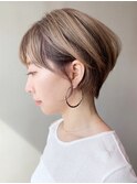 ベージュショート_ウェーブパーマフォギーベージュ_ba296271