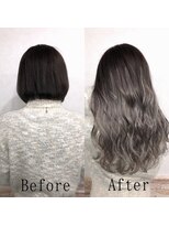 あるじゃんすー 静岡店&nbsp;ペールシルバー#大人ヘルシーヘア#小顔ヘア#シールエクステ#静岡