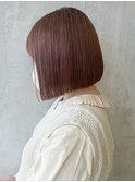 ピンクベージュボブ_大人ガーリーチョコレート_ba401733