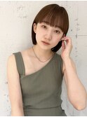 "久保田"まとまるぷつっとボブワイドバング耳かけ前下がり