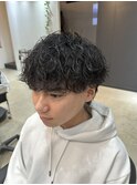 波巻きパーマ