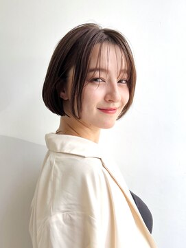 トルネード(TORNADO) 大人ショートボブ前髪ありミニボブ丸顔面長エラ張りK20240913
