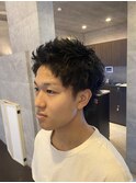 メンズウルフスパイキーショート