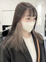 ラフヘアデザイン(Raf hair design)&nbsp;バレイヤージュコントラストハイライトインナーカラーボブ