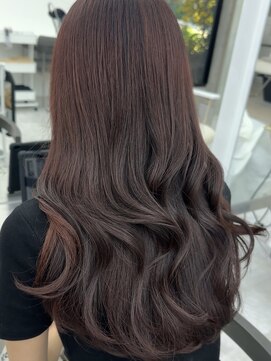 ビューブルー 亀戸錦糸町(VIEW BLUE) ◎美髪カールシアーカラーレッドブラウンロングセミディ