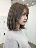 美髪/ワイドバング/レイヤーカット/くすみベージュ/新小岩駅