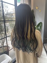 トロンヘアー(tronc hair)&nbsp;個性的なインナーカラー