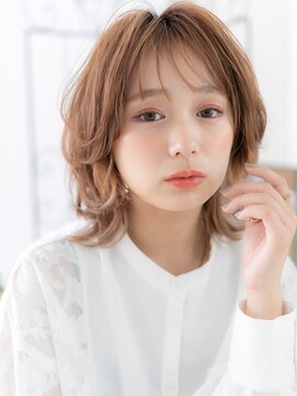 エイトサロン 八潮(8salon) 八潮/髪質改善/ミルクティーピンク☆レイヤーパーマボブウルフk