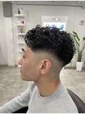スキンフェードxパーマ
