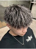 ホワイトメッシュツイストスパイラルパーマ