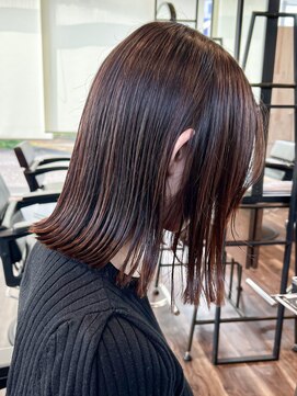 マンプス 切りっぱなしボブ/ローライト