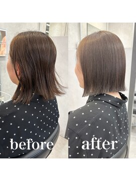 ヘアサロン ドットプラス 町田店(dot. plus) グレージュぷつっとボブ/ミディアムヘア/グランマッシュ/町田