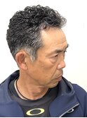 40代50代◎渋い大人のパンチパーマ×ツーブロック