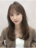 黒髪艶感サイドバング似合わせカットうるツヤレイヤーカット