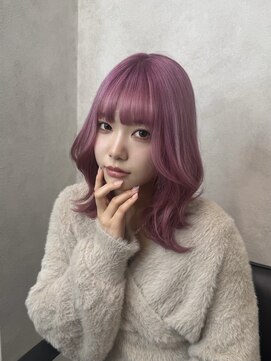 ノアル 大宮店(NOAHL) レイヤーボブ/ピンクカラー　M