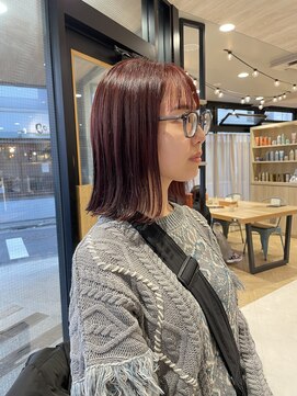 アールファイブ ショウナンダイ(R-5 shonandai) 【hitomi/湘南台】レッドブラウン/レッドカラー/ぱつっとカット