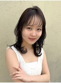 ミディアムレイヤースタイル