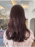 ブリーチなし×ラベンダーピンク◎20代30代透明感カラー