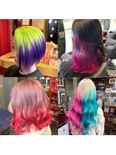 ここでしか叶わない原色×派手髪の個性派デザイン