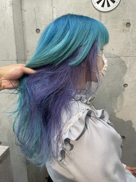 インク 渋谷(INK.) ミルクティーブロンドニュアンスウルフワンホンレイヤー渋谷