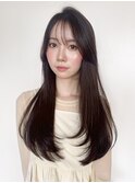 イメチェン ピンクベージュ 前髪 大人ガーリー 似合わせカット