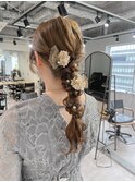 ヘアセット 結婚式お呼ばれ 編みおろし 【mt___213r】
