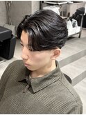 メンズニュアンスパーマフェザーパーマセンターパート