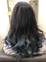 ヘアアンドネイル シーソー(Hair&Nail Seesaw) ブルーアッシュグラデーション