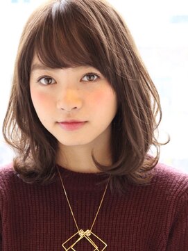 ロンド レグリーズ 立川(Lond leglise) ふわミディ/ベージュカラー/小顔外ハネ【深味信也】