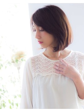 ロミー 本厚木(ROMMY.) 大人かわいい 暗髪 ナチュラルボブ 艶ブラウン◎