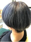 30代40代50代黒髪ネオウルフヘアマニッシュ小顔ハンサムショート