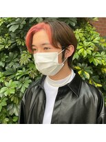 インク 渋谷(INK.)&nbsp;韓国/ニュアンスマッシュ/サイドパート/グレージュカラー[渋谷]