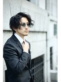 センターパート　スパイラルパーマ　銀座メンズ美容室